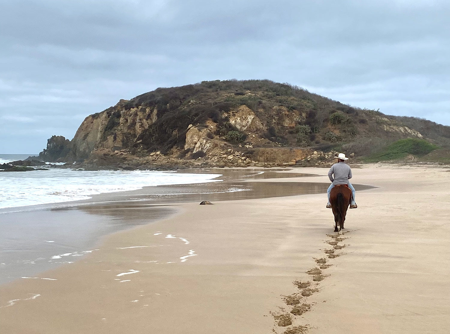 Las Alamandas Morning beach ride. They picked me up by horse from the main plaza and we rode along the beach