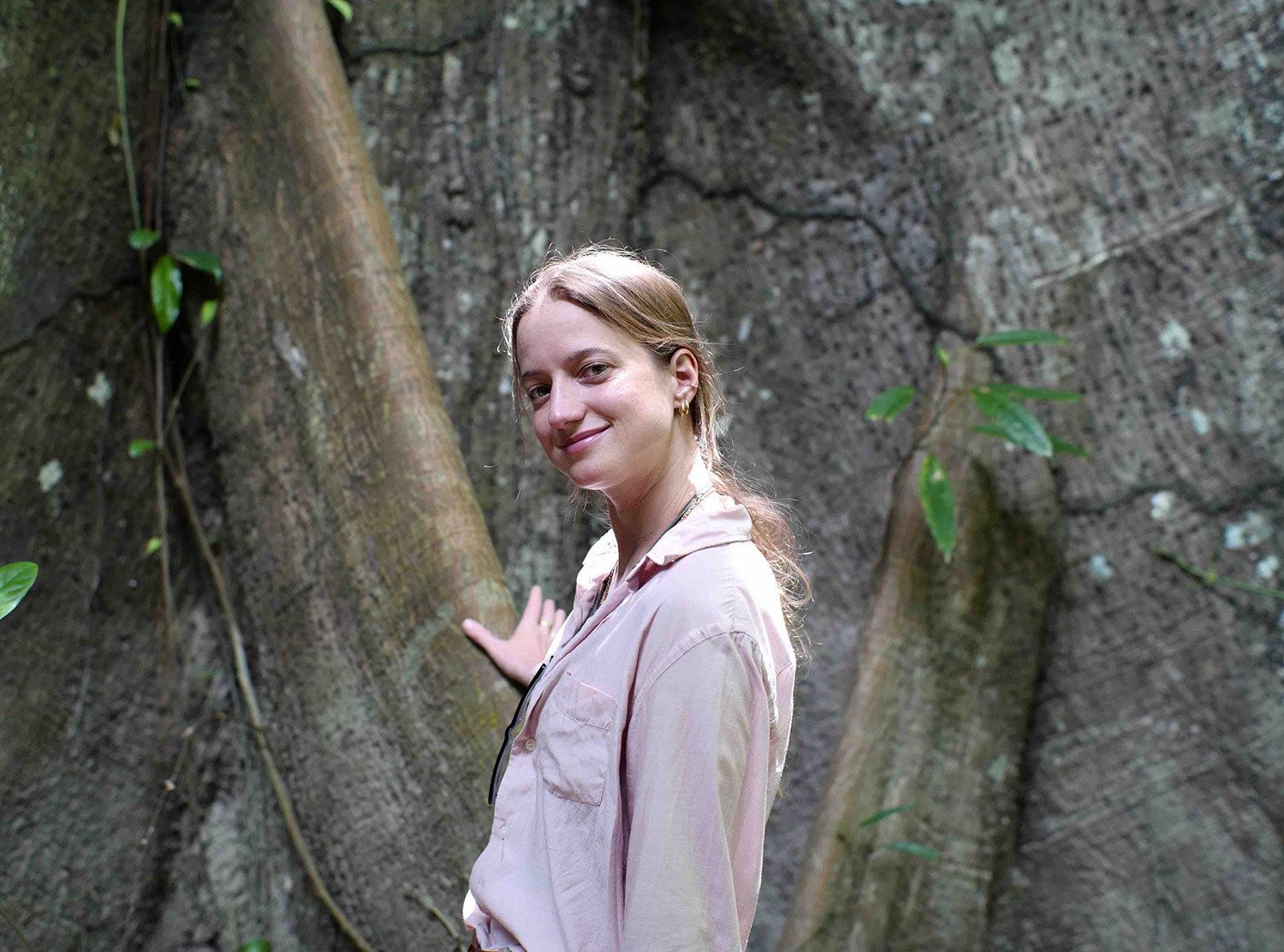 Inkaterra Reserva Amazonica Hi! This is me next to a huge Ceiba tree