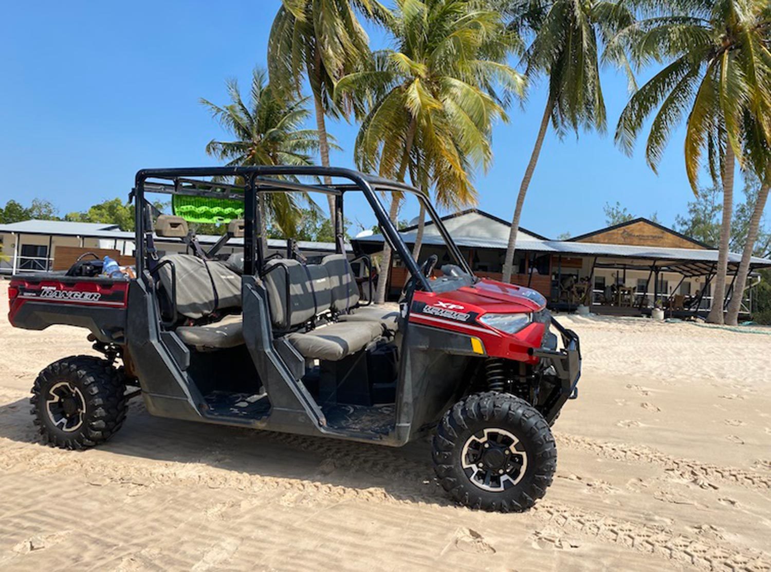 Tiwi Island Retreat Island transport. The only way to get around (or quickly, anyway!) is by buggy, but exploring by foot is just as good an option