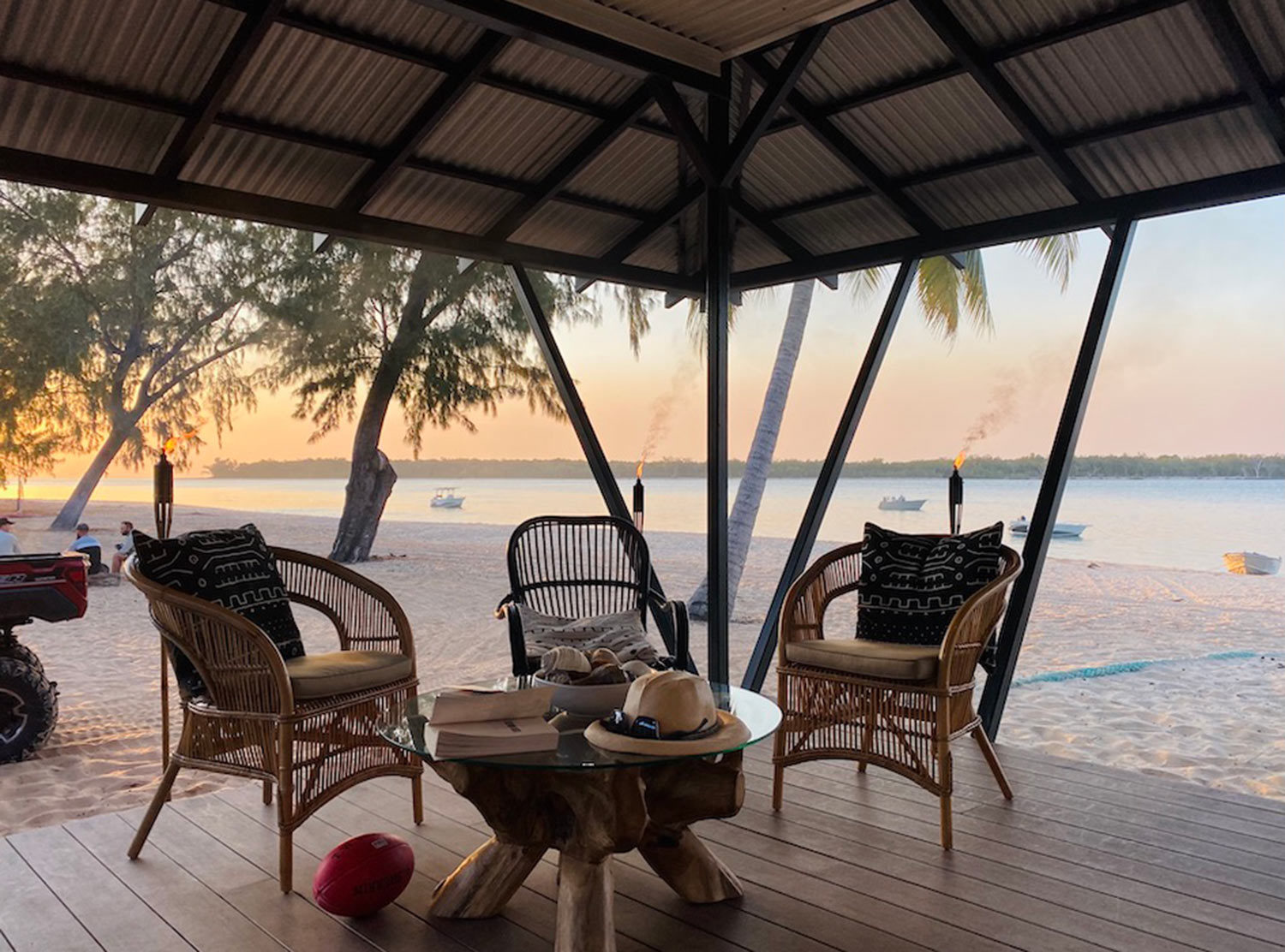 Tiwi Island Retreat As the sun goes down, the sky changes into a kaleidoscope of colors all around you which presents the perfect opportunity for a sundowner in the little 'Great Northern Bar'