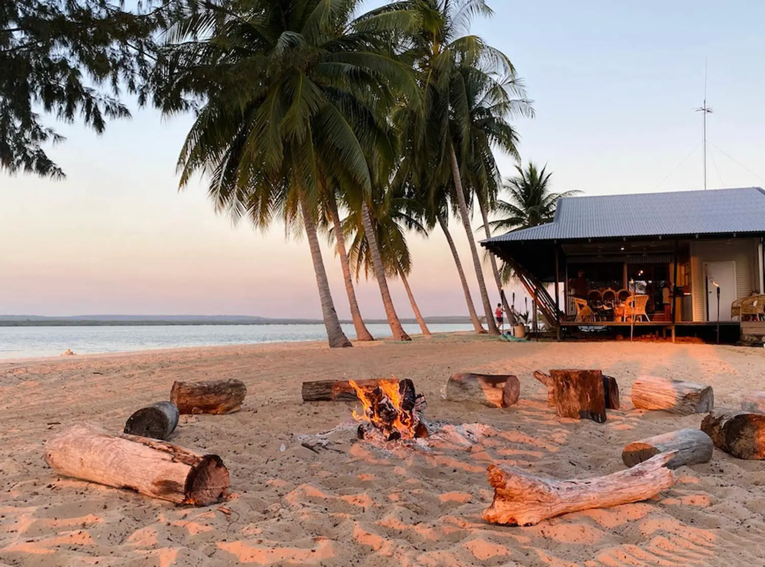 Tiwi Island Retreat Dreamy colored skies and beach bonfires. I loved sharing a drink with other guests at the extraordinary sunsets here