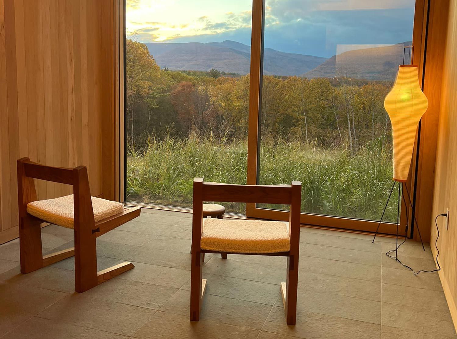 Piaule Design chairs, Noguchi lamp and the view again, what else?