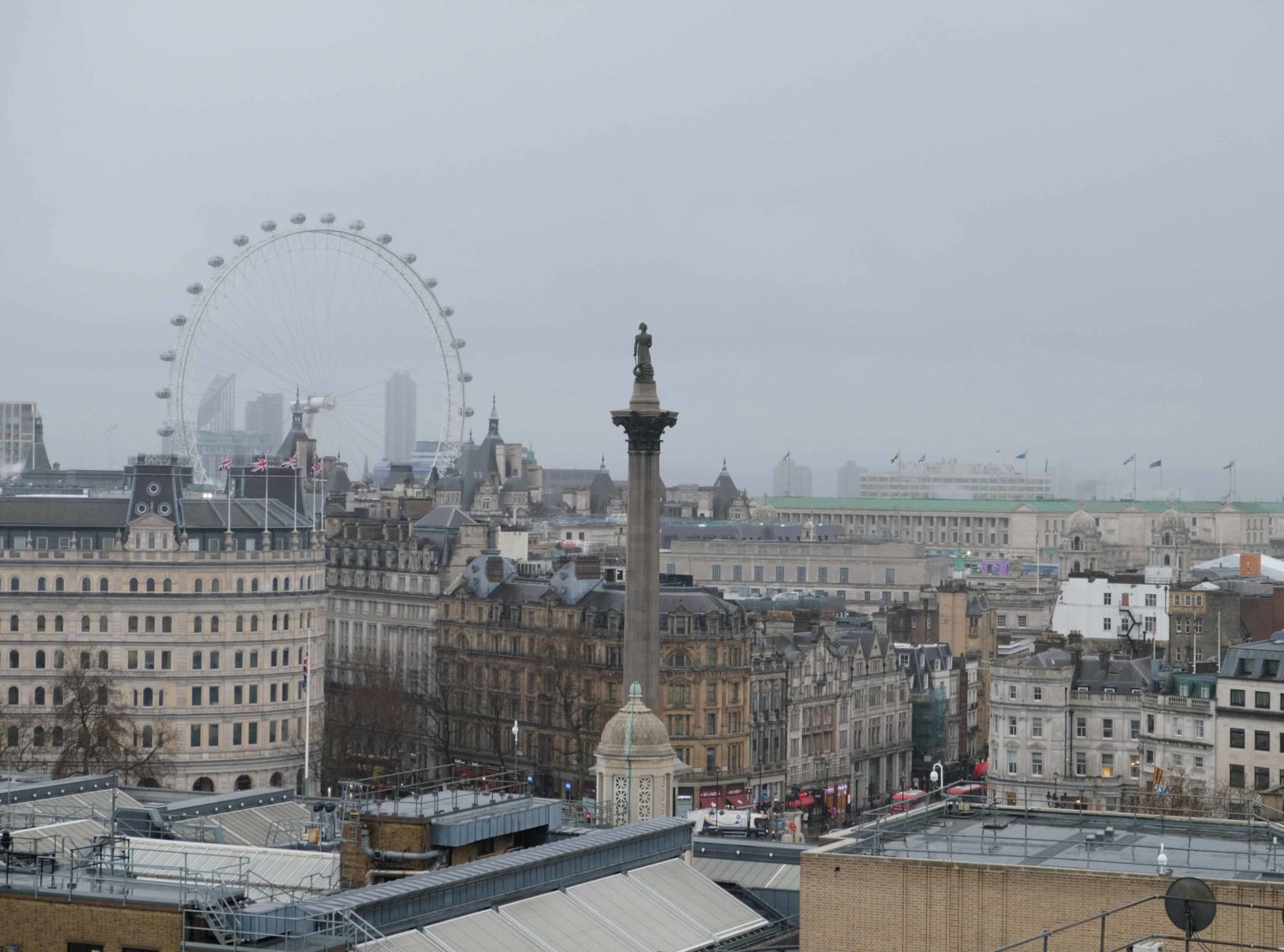 The Londoner I spy with my little eye, a gorgeous view of Trafalgar Square under a brooding English sky. What is London without the rain anyways? A city too good to be true