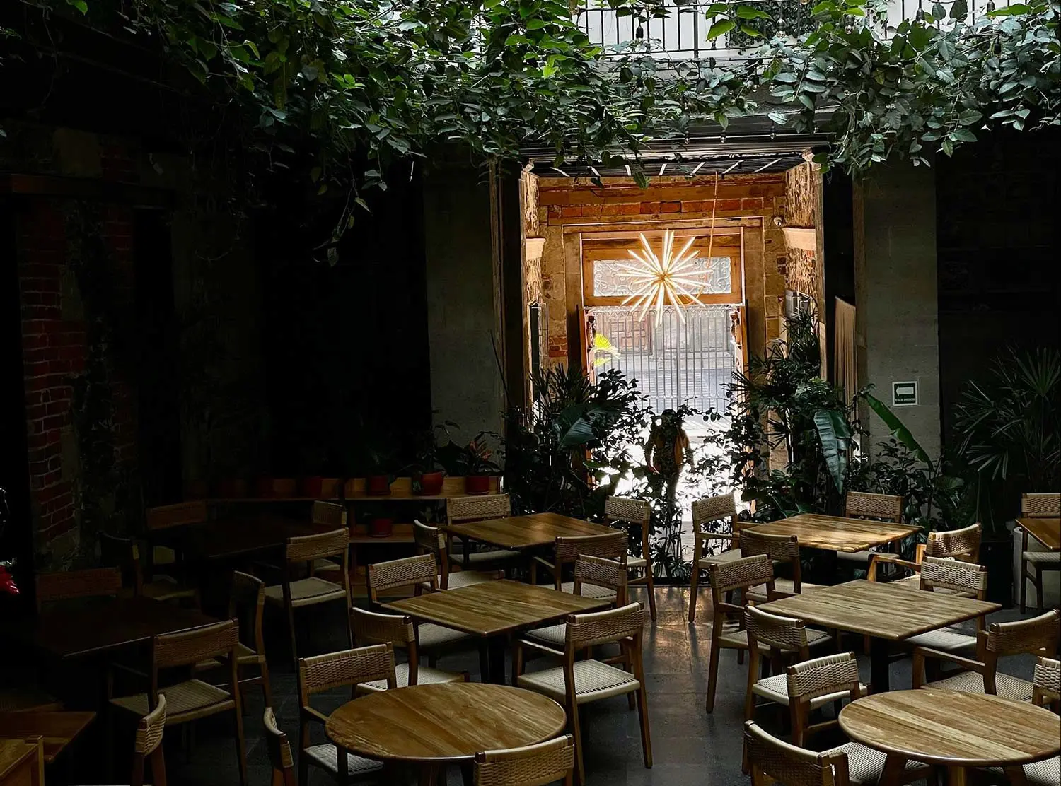 Circulo Mexicano Dramatic light over the beautiful courtyard