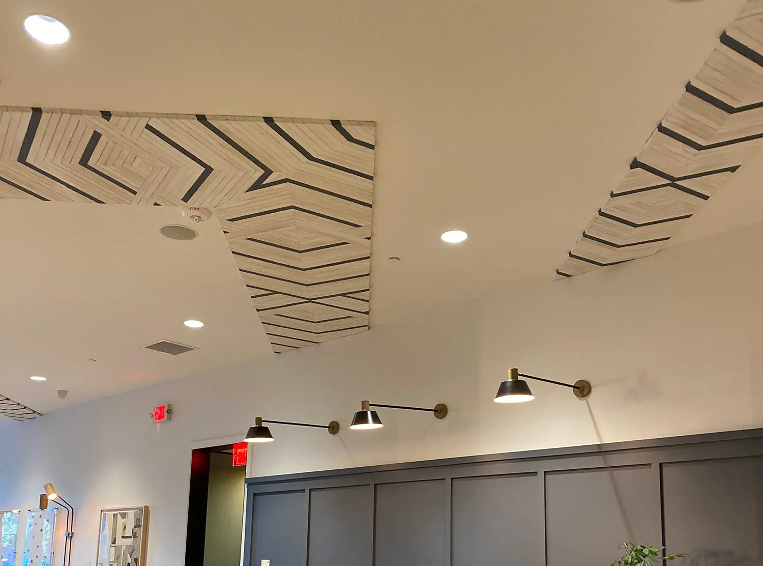 MacArthur Place The interior design of the hotel is gorgeous and there are added touches throughout, like these ceiling art pieces, that create a unique experience