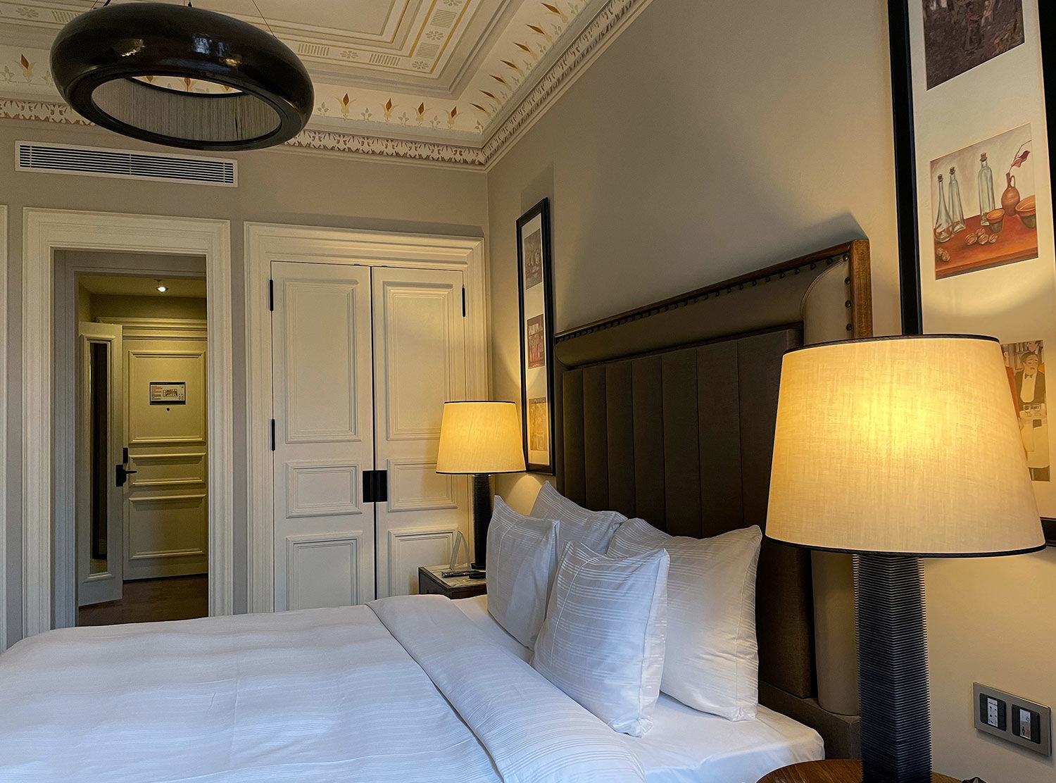 The Bank Hotel Istanbul Aaaah, chic room with a soaring ceiling, calm, luxurious and old world sophisticated air