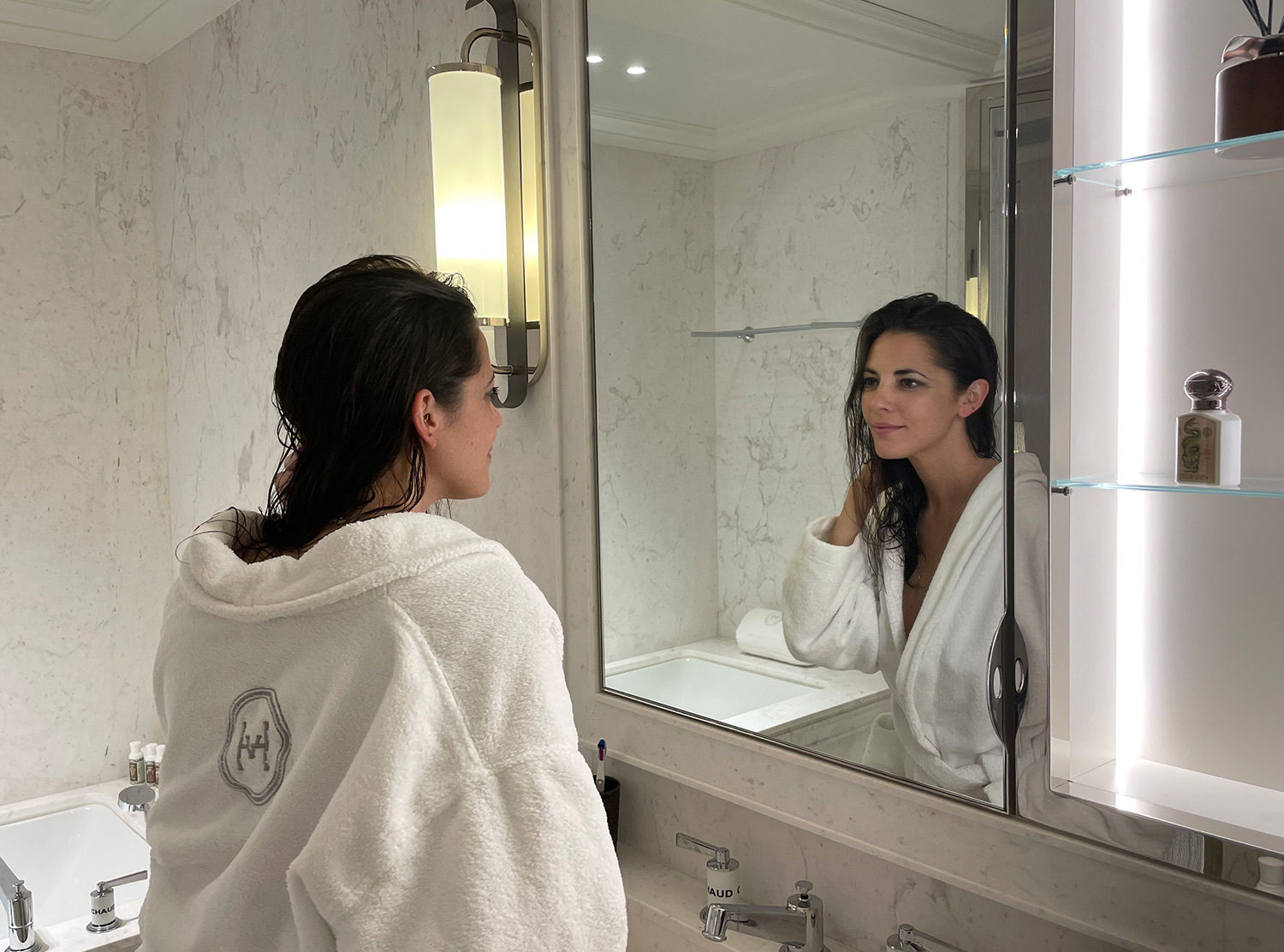 Dancer and Artistic Director Emilie Fouilloux at Maison Villeroy, in Paris. A Sefbook-powered hotel, it offers 24 hour butler and concierge service that make guests feel in the home of their dreams