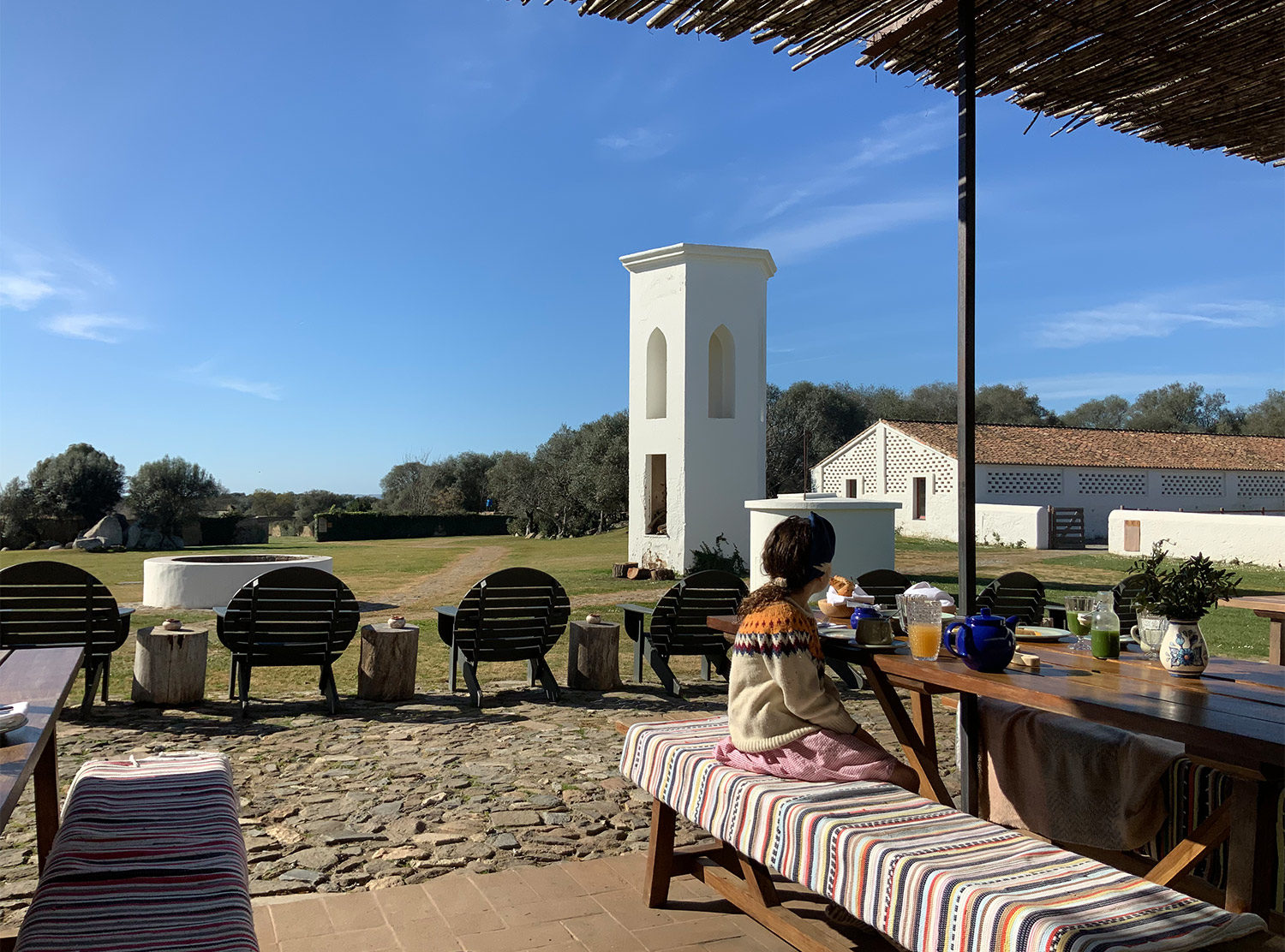 São Lourenço do Barrocal The open grassland plains offer wonderful space for children to play, or adults to picnic, and lead to the outdoor swimming pool and organic gardens. A large fire pit is lit up every evening and offers a beautiful place to gather