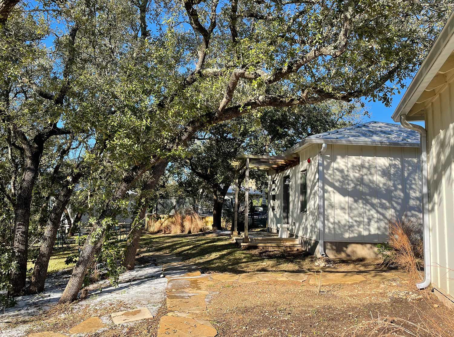 The Wayback It made me feel like a kid again to walk the path between the cottages and cafe… Seen here with some rare Texan frost