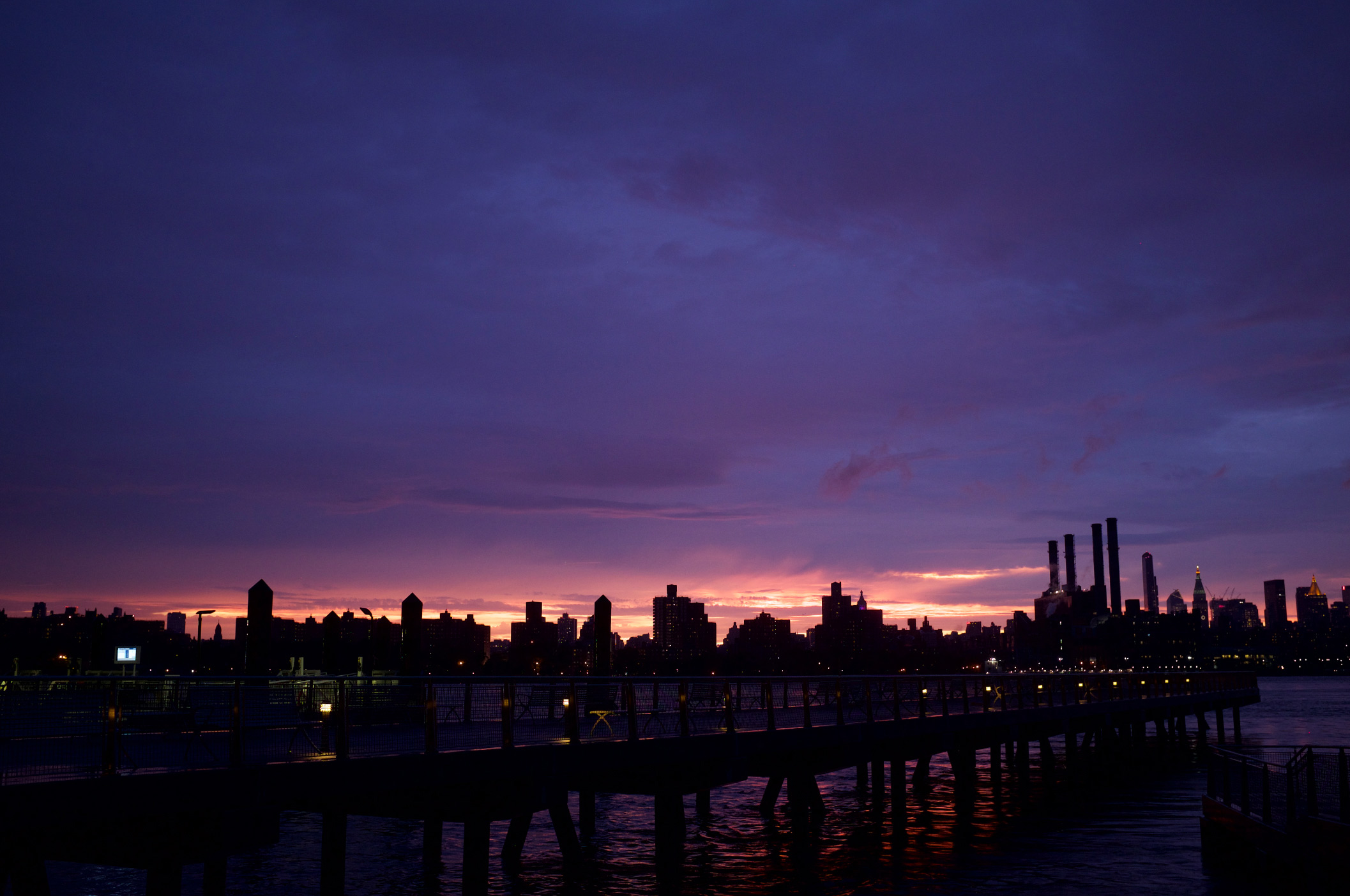 Purple haze over Brooklyn by Tigre Escobar