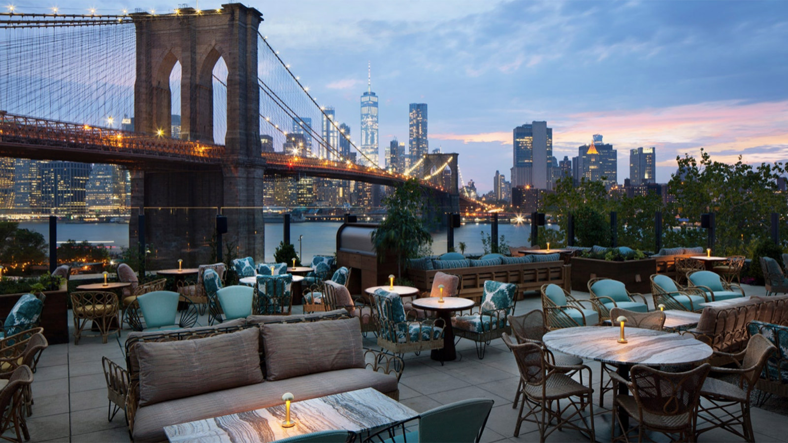 Dumbo House with classic NY views