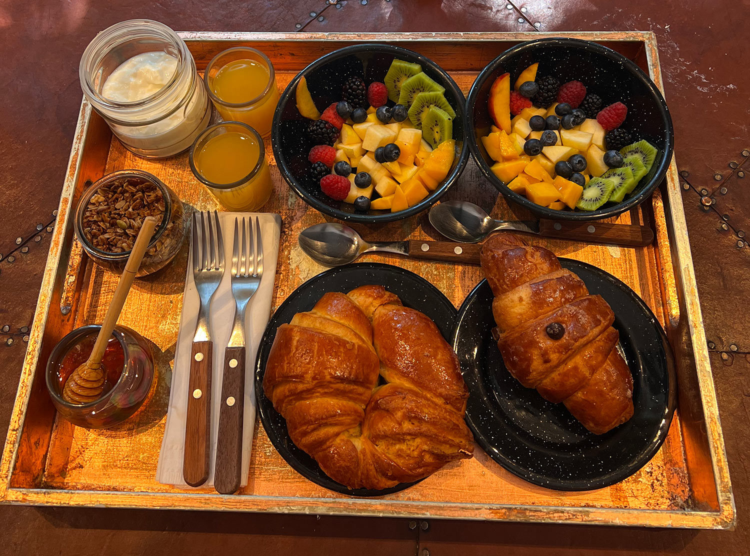 La Valise Yummy breakfast in our living room. Could get used to that (hotel) life!