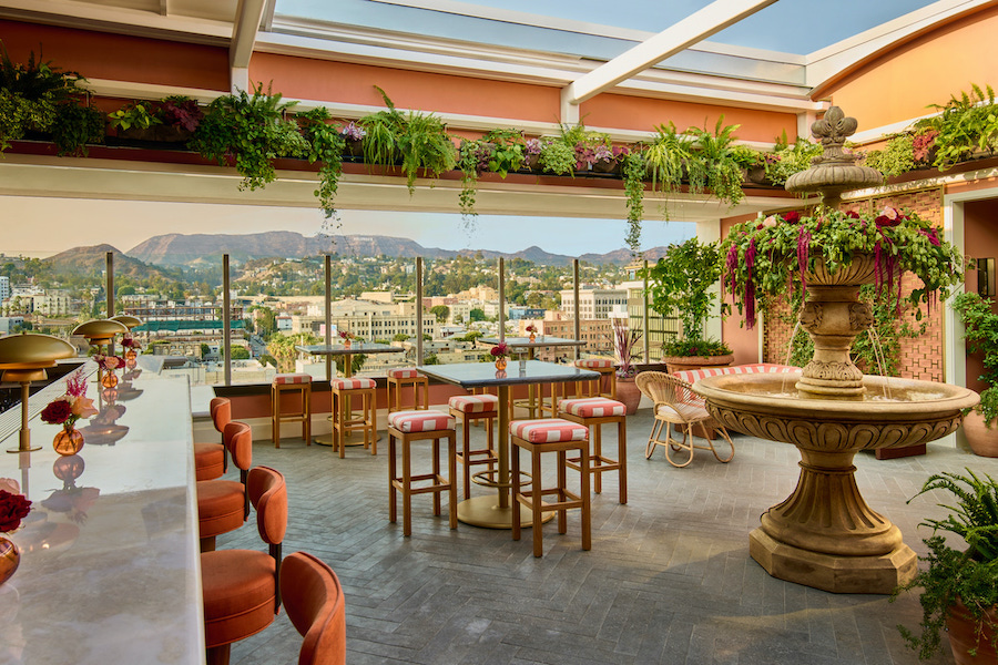 Thompson Hollywood Bar Lis might be the most beautiful spot to have a meal for miles and miles...