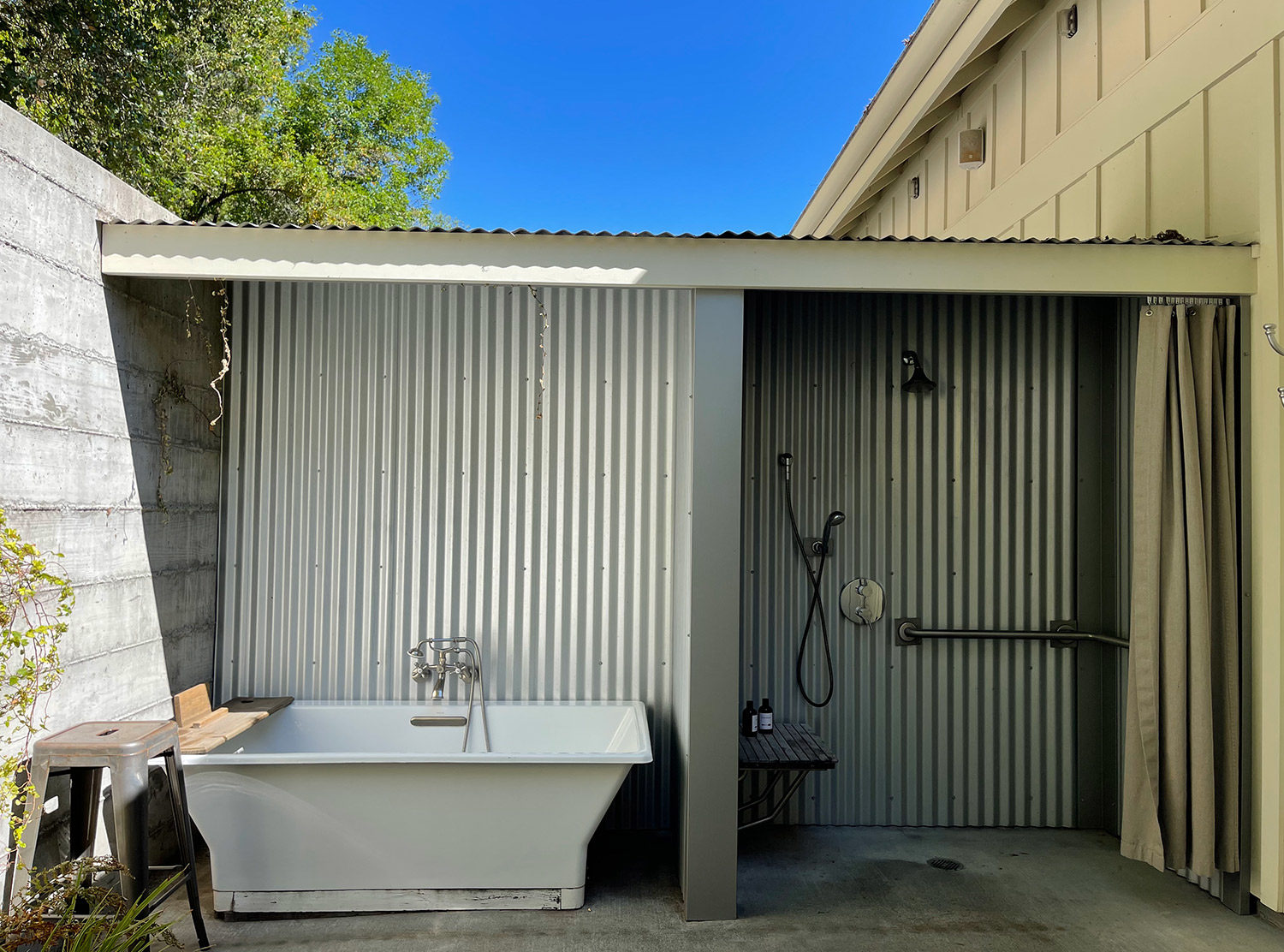 Farmhouse Inn Nothing like an outdoor bath post massage