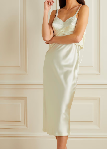 Jean Paul Gaultier White Satin Dress