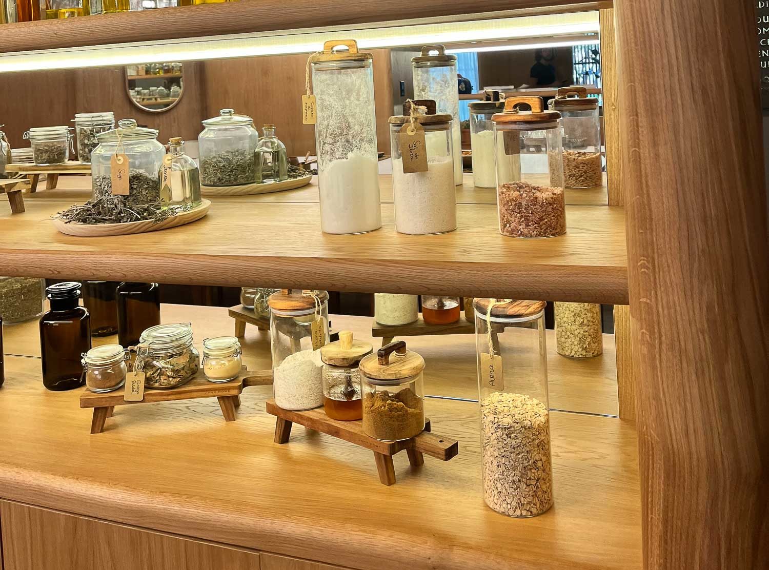 The Beach Caves at Six Senses Ibiza The apothecary where you can customize your own teas, tinctures and oils