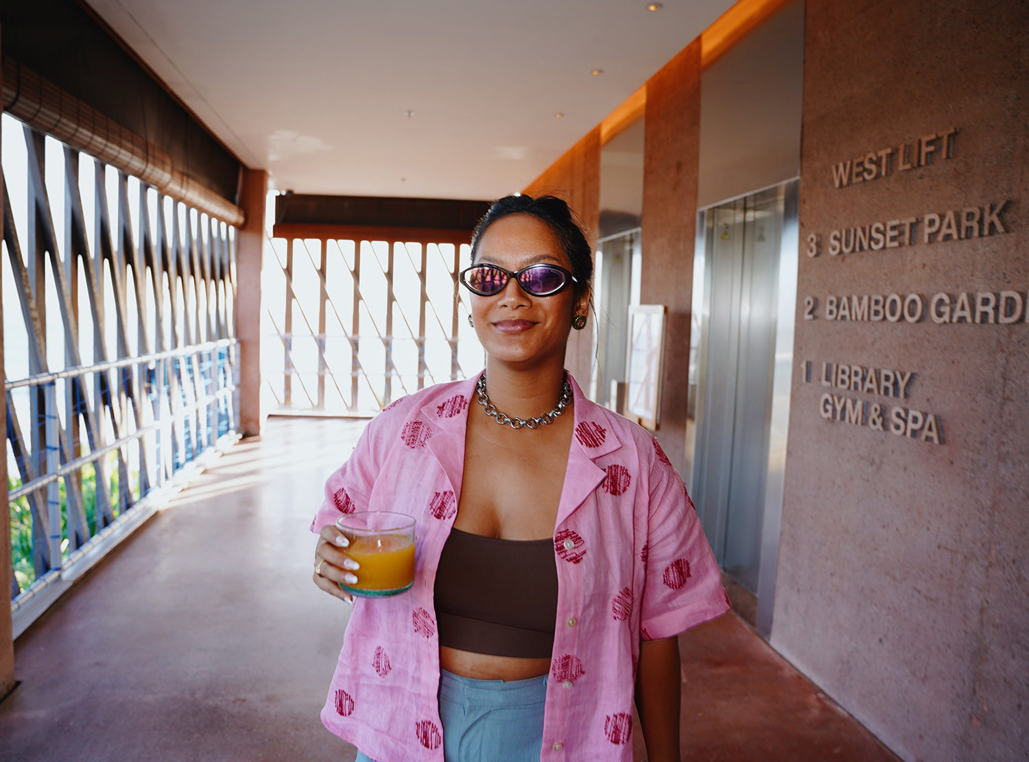 Desa Potato Head Enjoying Jamu a delicious Indonesian herbal drink