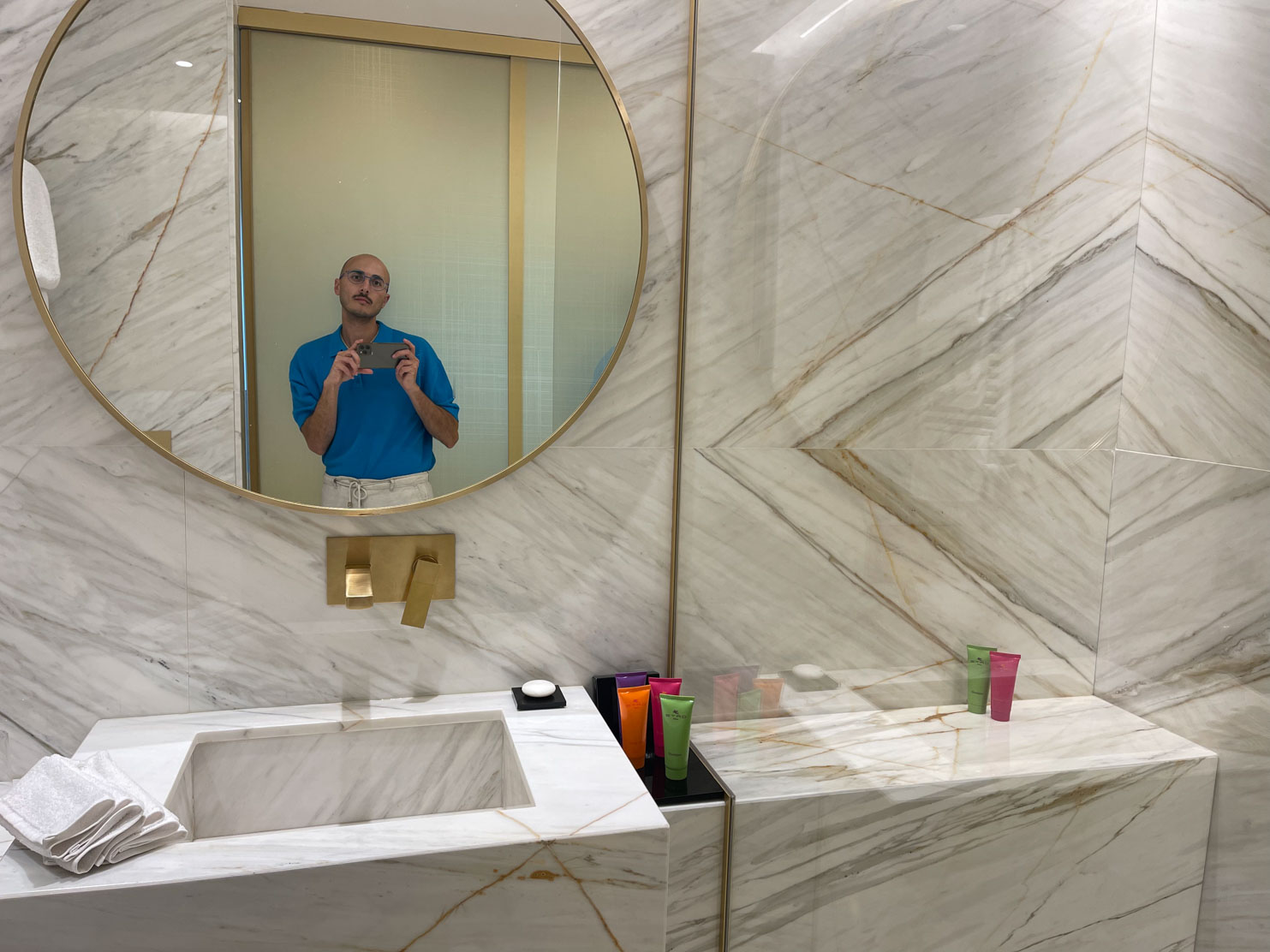 The First Musica Bronze meets Calacatta marble, the hotel is done up with great attention to detail