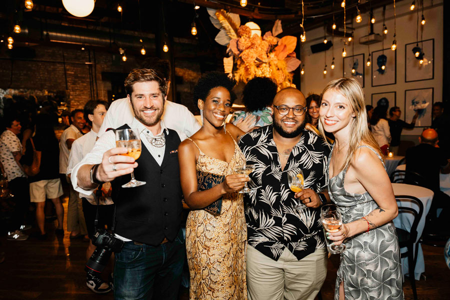 The Wythe Hotel Turns 10! Al-Nisa Petty, August Pereyra and Alexa Davis and friend