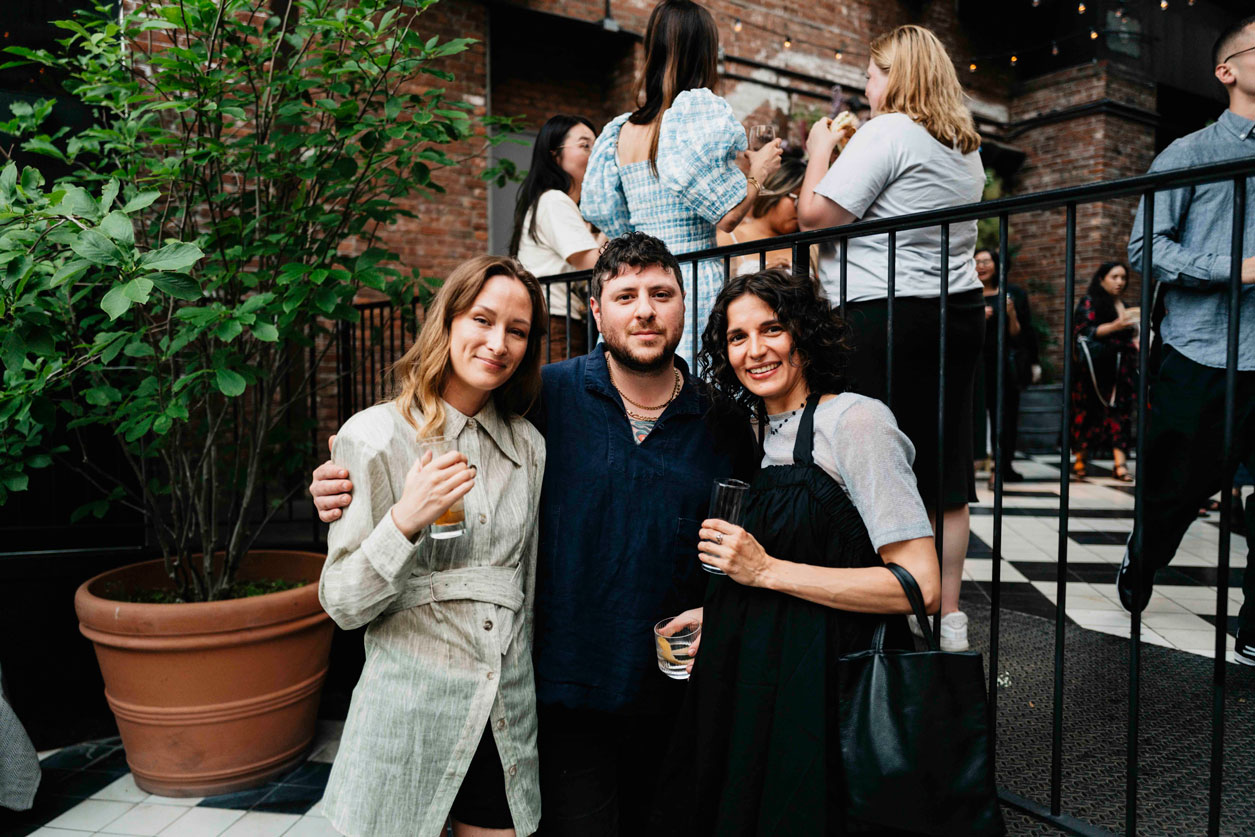 The Wythe Hotel Turns 10! Chef Partner Jake Leiber with Andrea and Claudine of Aduo Design - the team behind the branding for Bar Blondeau and Le Crocodile