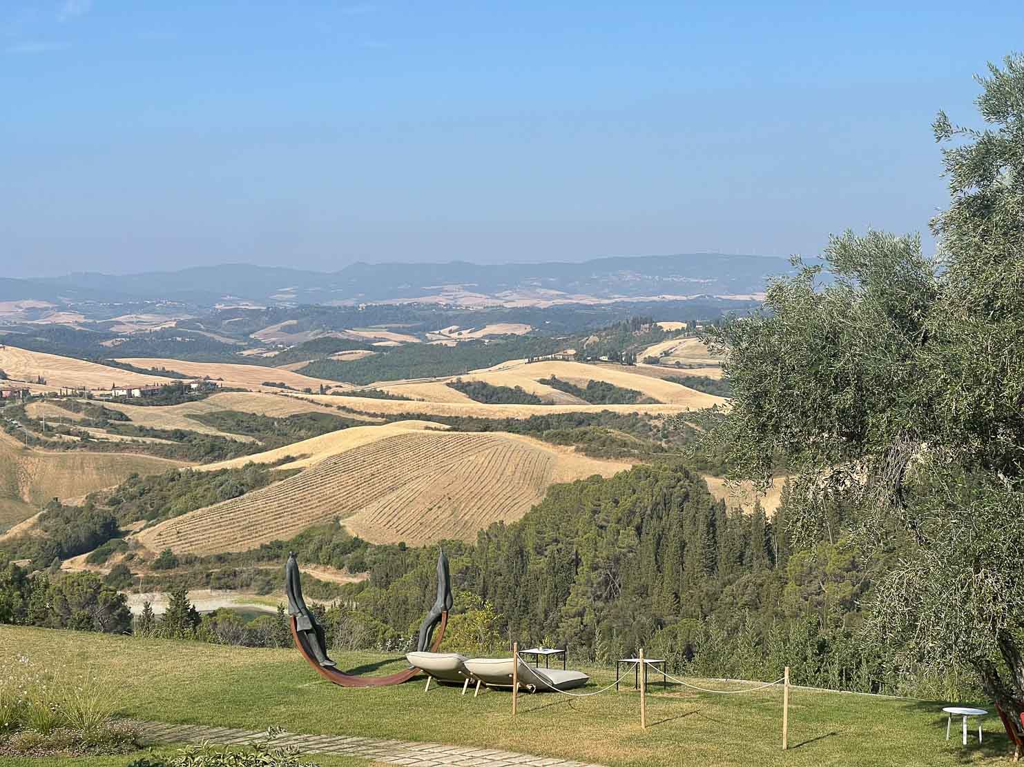 Castelfalfi The postcard Tuscan view of rolling hills and stunning vistas. This was our breakfast view