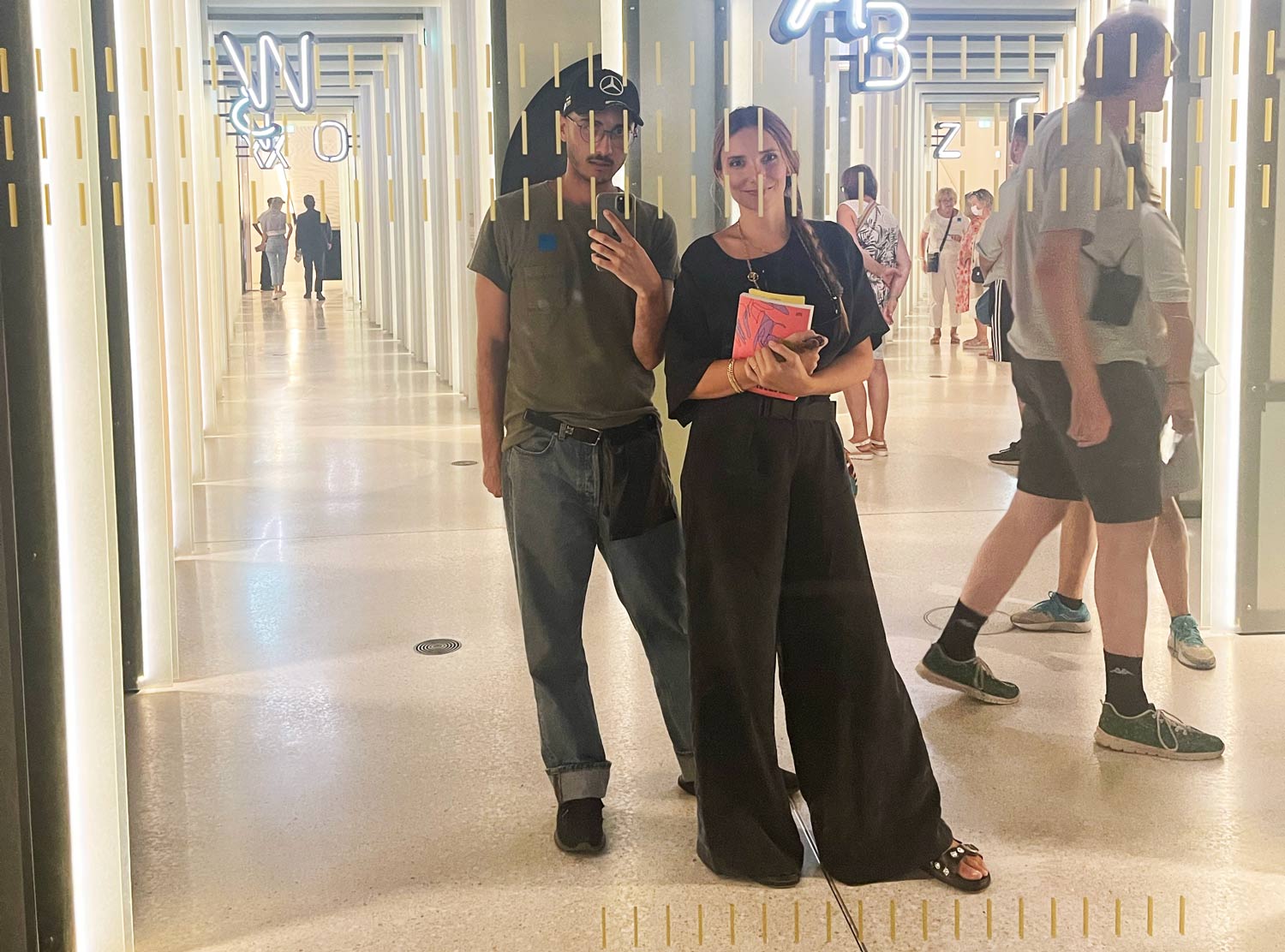 Hamzeh Alfarahneh and Tansy Kaschak at documenta fifteen
