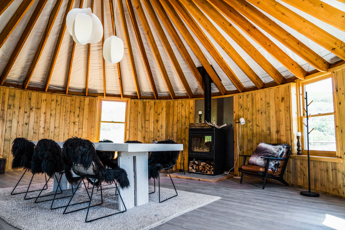 The Lodge at Blue Sky The interiors of Yurt