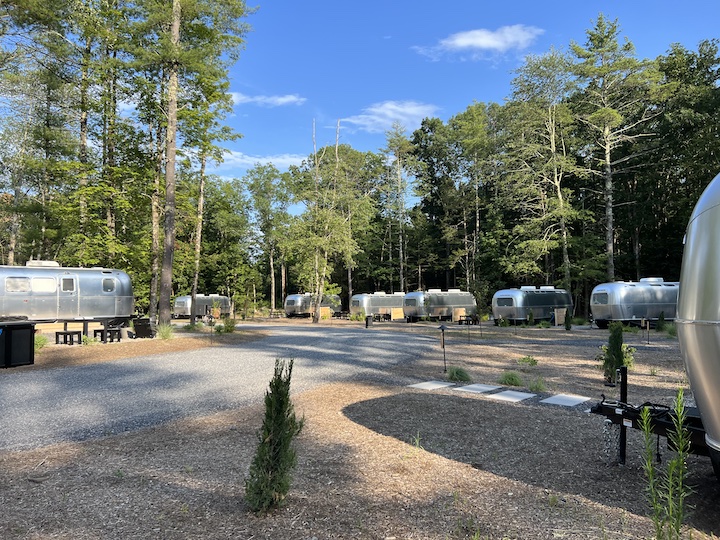 AutoCamp Catskills The gleaming array of gorgeous AirStreams... 