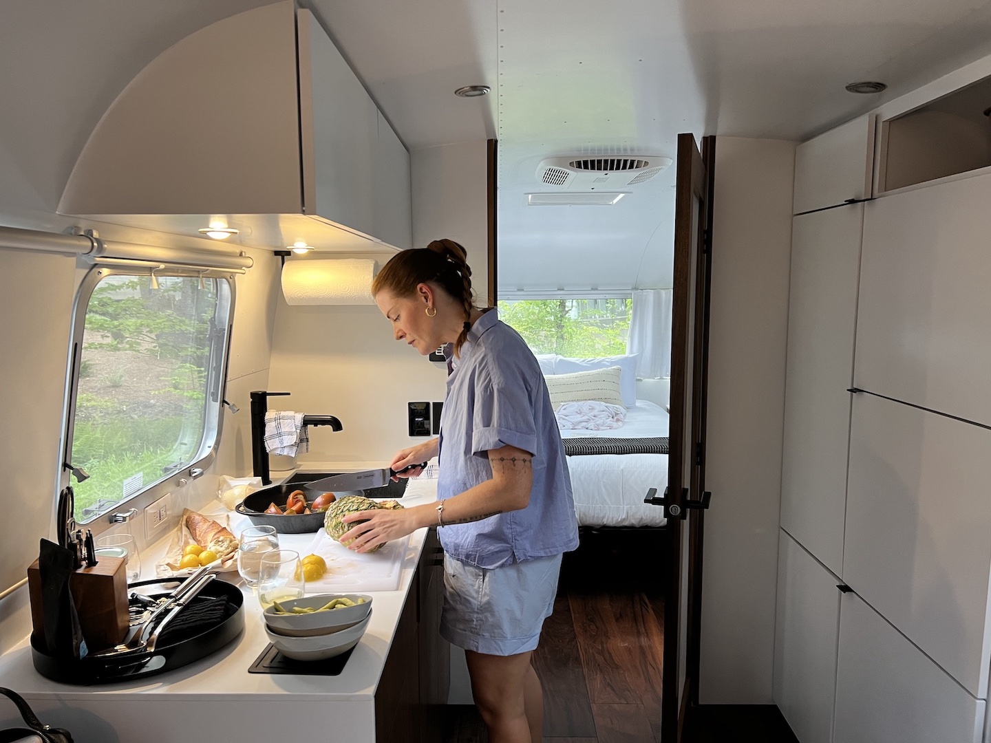 AutoCamp Catskills You haven't lived until you've cooked dinner in a fully outfitted trailer