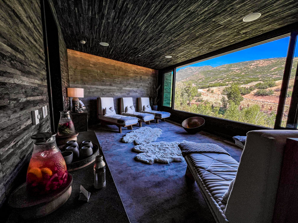 The Lodge at Blue Sky The Edge Spa is a wellness sanctuary offering five luxurious treatment rooms overlooking a gorge