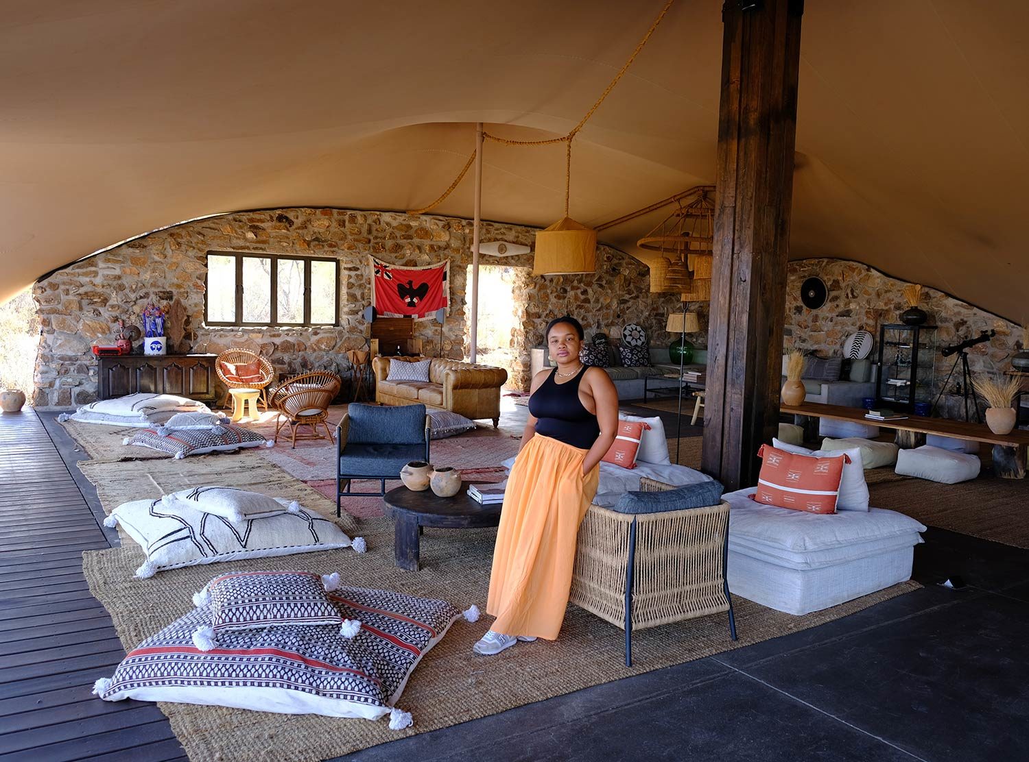 Habitas Namibia Cosy lounge and dining area