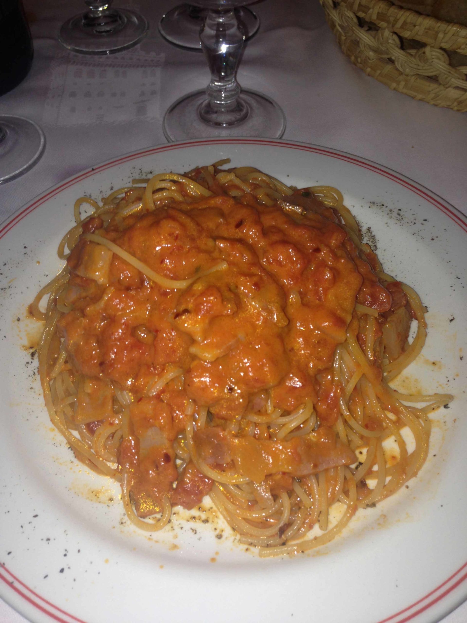 Spicy Bucatini at Trattoria Anita