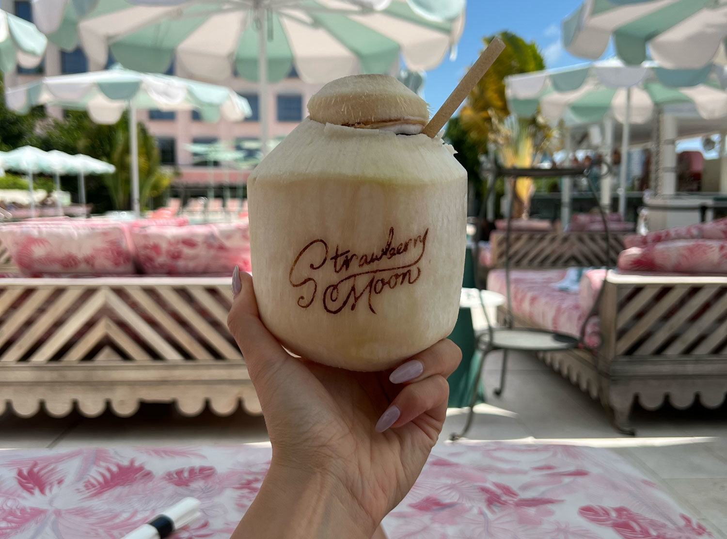 The Goodtime Hotel But first some coconut bevvy at Strawberry Moon