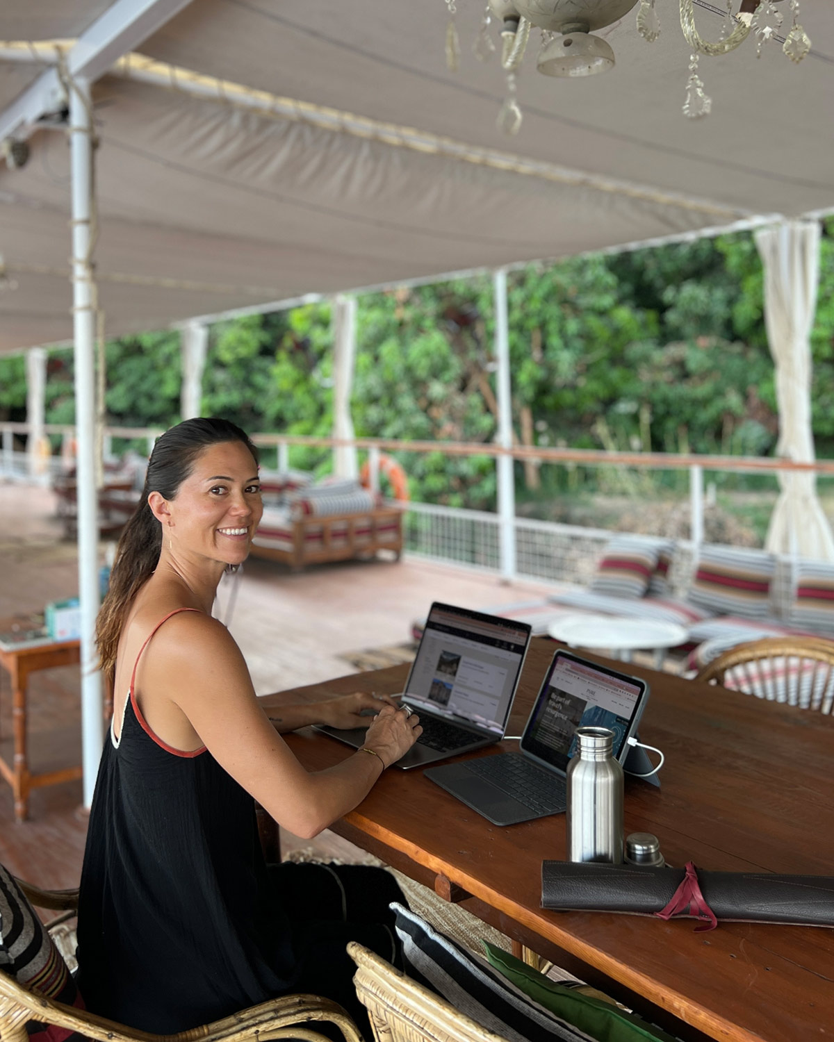 Jude working on Nour el Nil cruising down the Nile in Egypt 