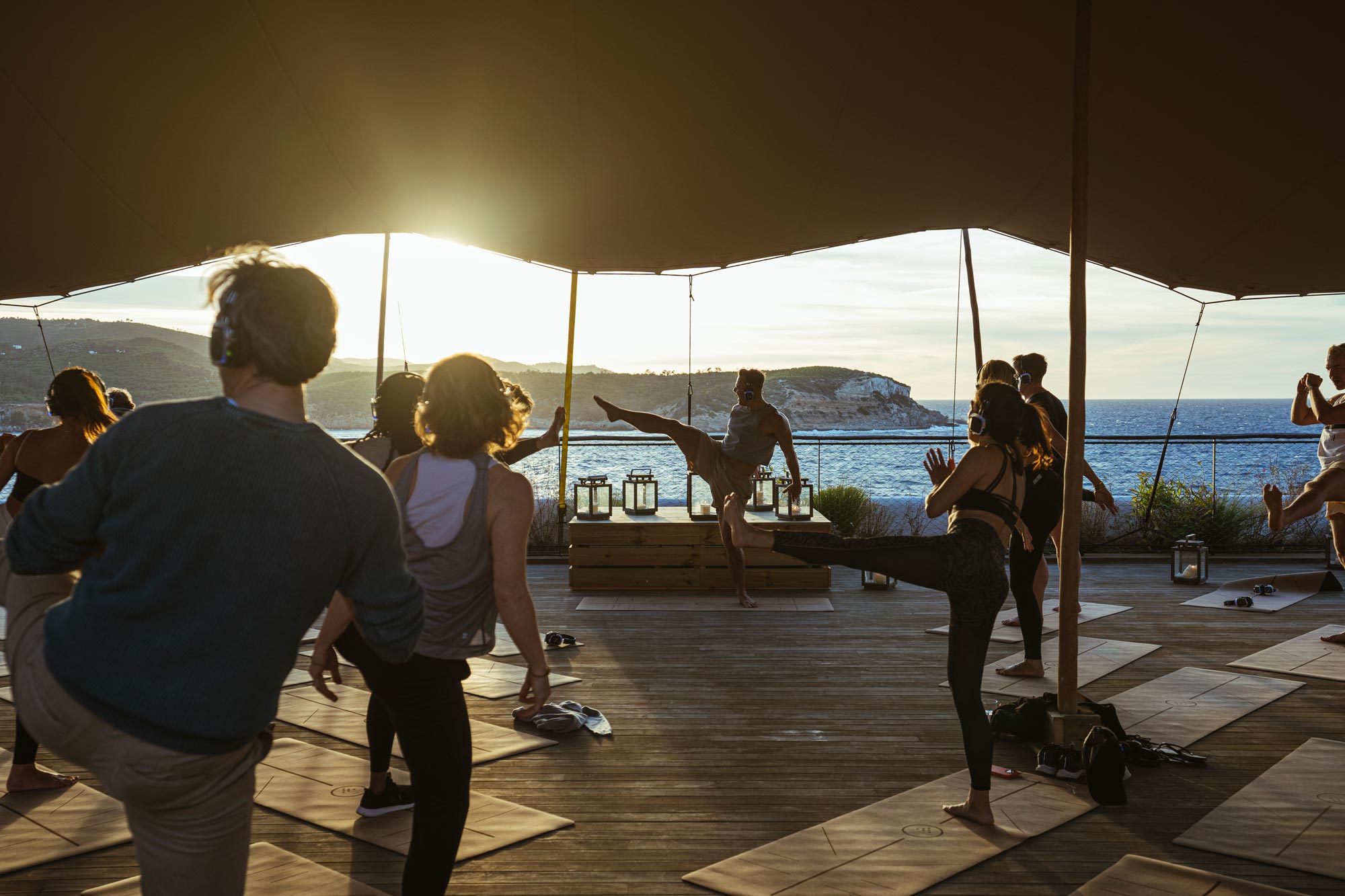 Souvenirs From Alma at Six Senses Ibiza Sanctum workout overlooking Xarraca Bay