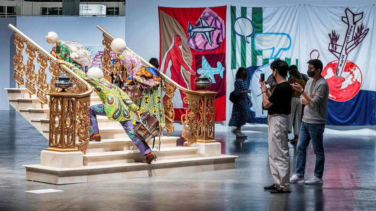 Yika Shonibare's installation at last year's Art Basel Miami, titled 'Moving Up'