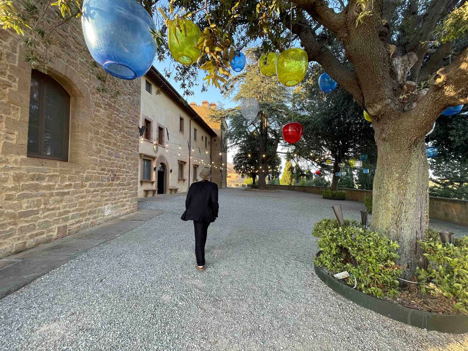 A Hotel Life managing editor Hamzeh Alfarahneh exploring the medieval grounds of Castelfalfi 