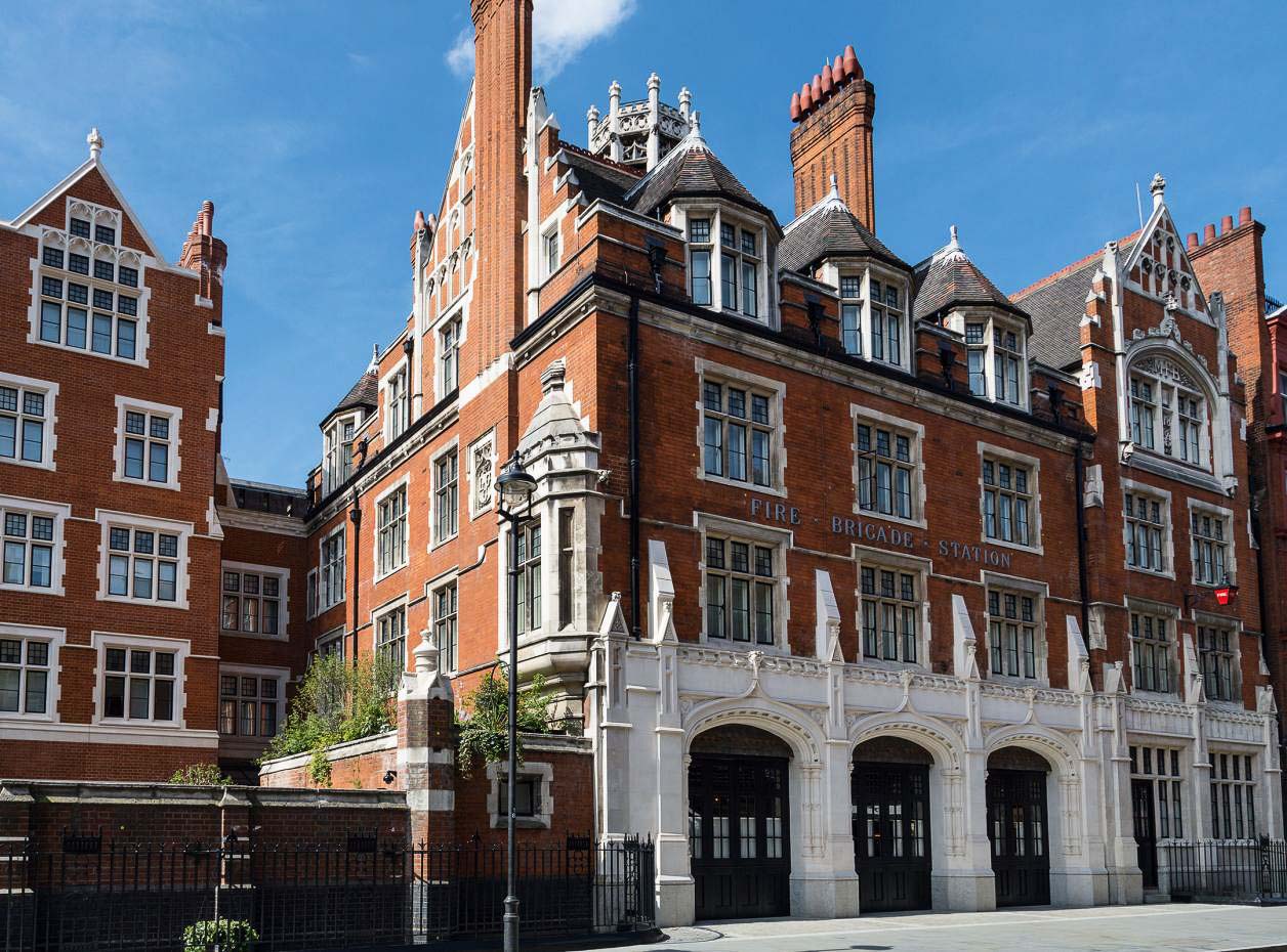 The iconic red-brick façade of the once fire station turned into London’s who’s who classic destination