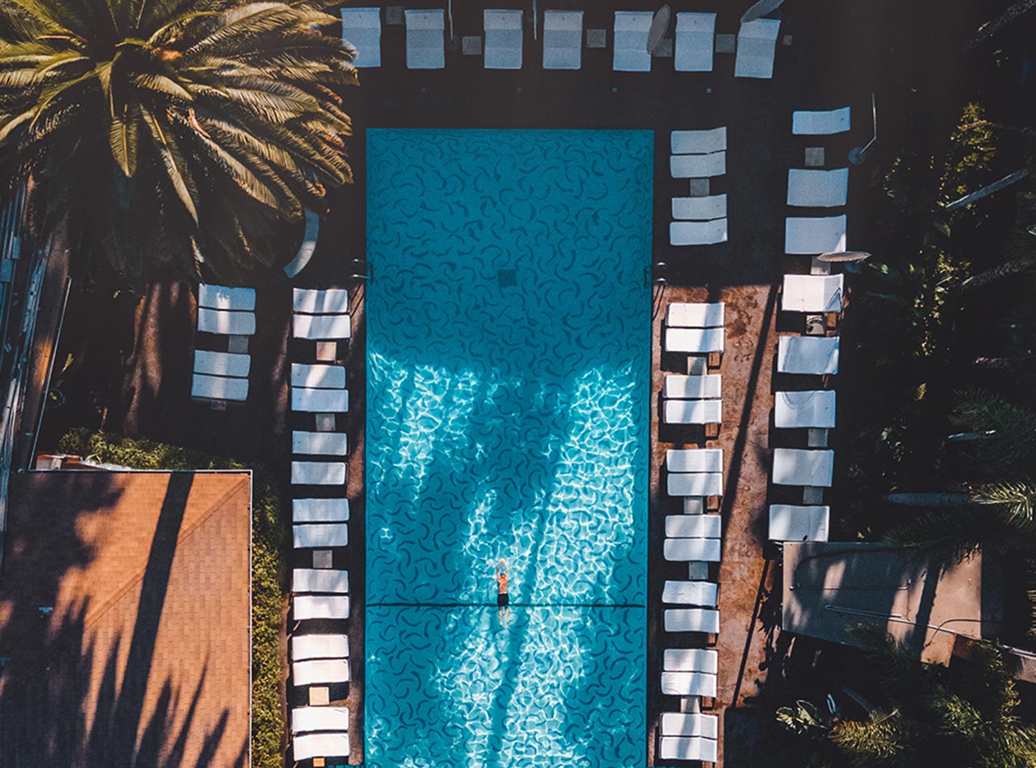 The David Hockney-painted swimming pool