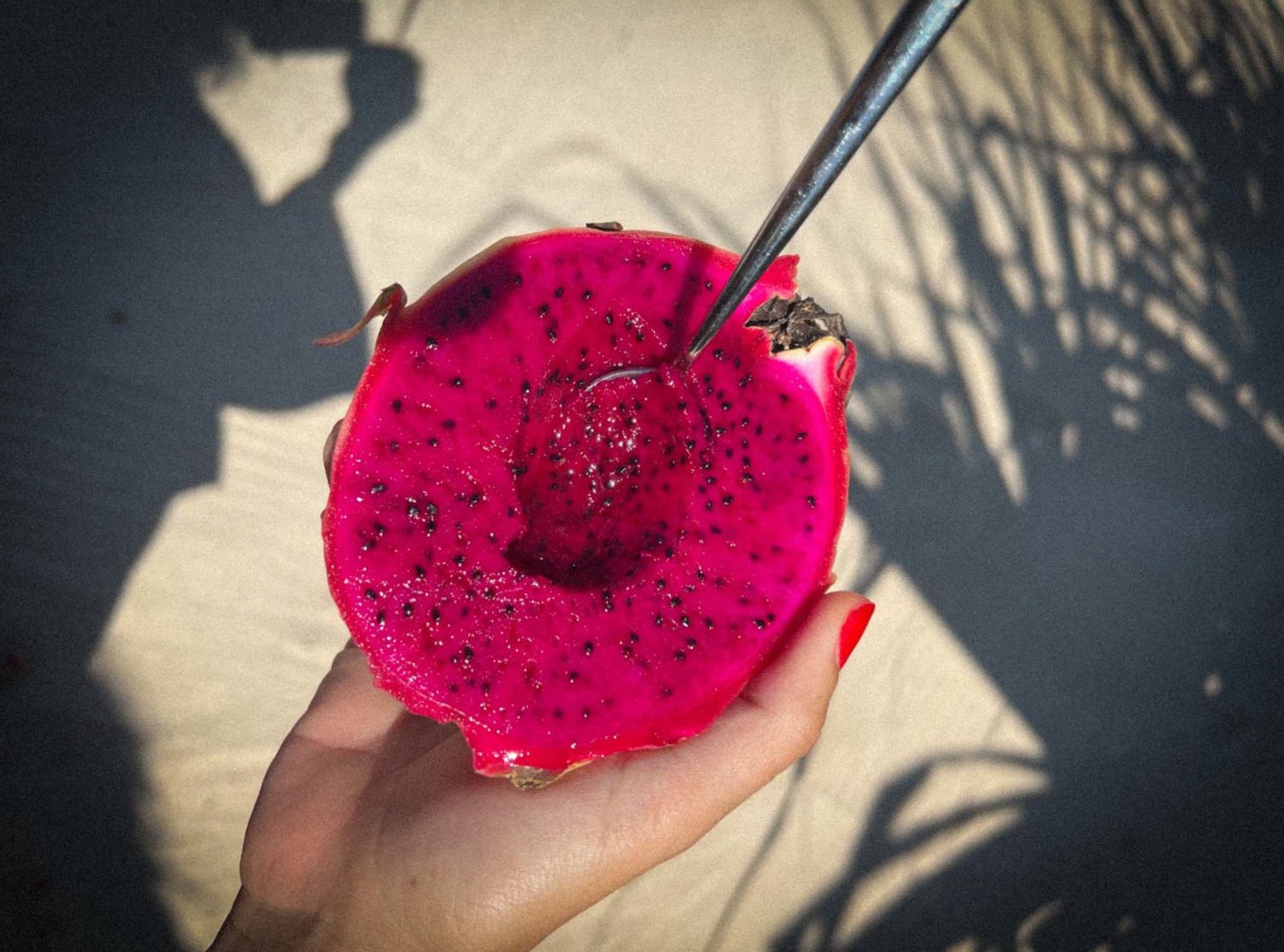 The Sanubari Originally from Central America, the gorgeous looking local dragon fruit, full of vitamin C, carotenoids, and natural sugars, was my go-to pick-me-up, any time of the day 