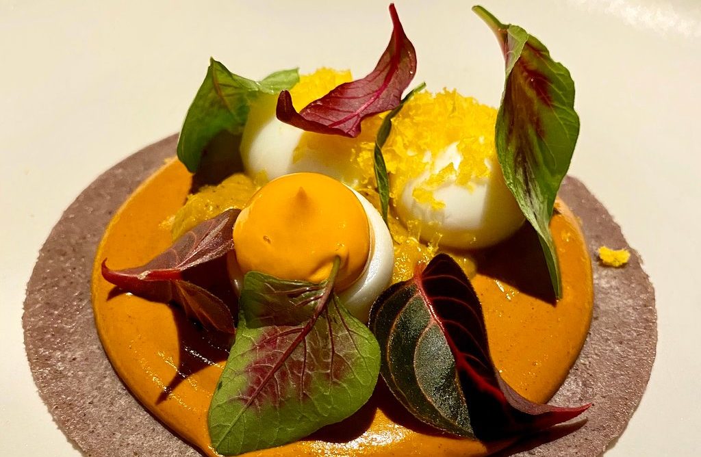 A colorful dish at Pujol