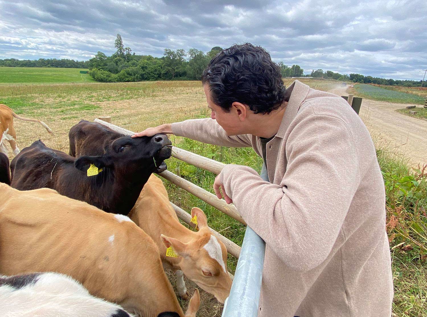 Heckfield Place Day at the farm making new friends