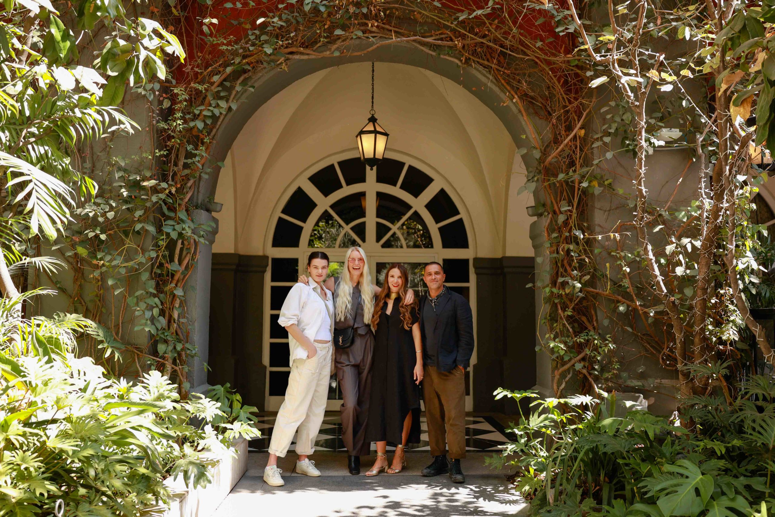 Curators Anne Verhallen and Kunna Haan with A Hotel Life's editor-in-chief and founder Tansy Kaschak and Ben Pundole