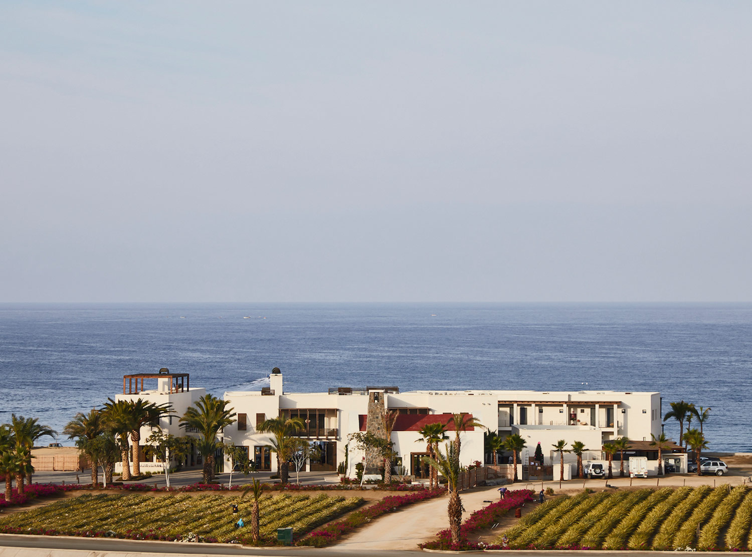 Hotel San Cristóbal sits on the Pacific side of Todos Santos, right along the Tropic of Cancer