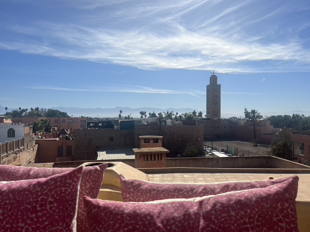 El Fenn The rooftop views span the city to the Atlas Mountains beyond