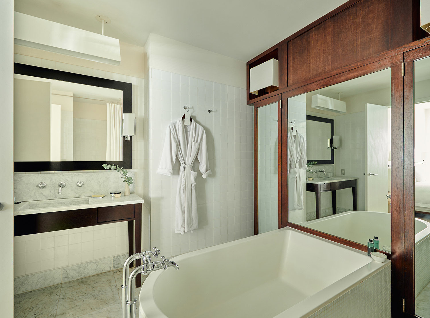 Mercer Hotel The all-white bathroom instantly puts you in a state of zen