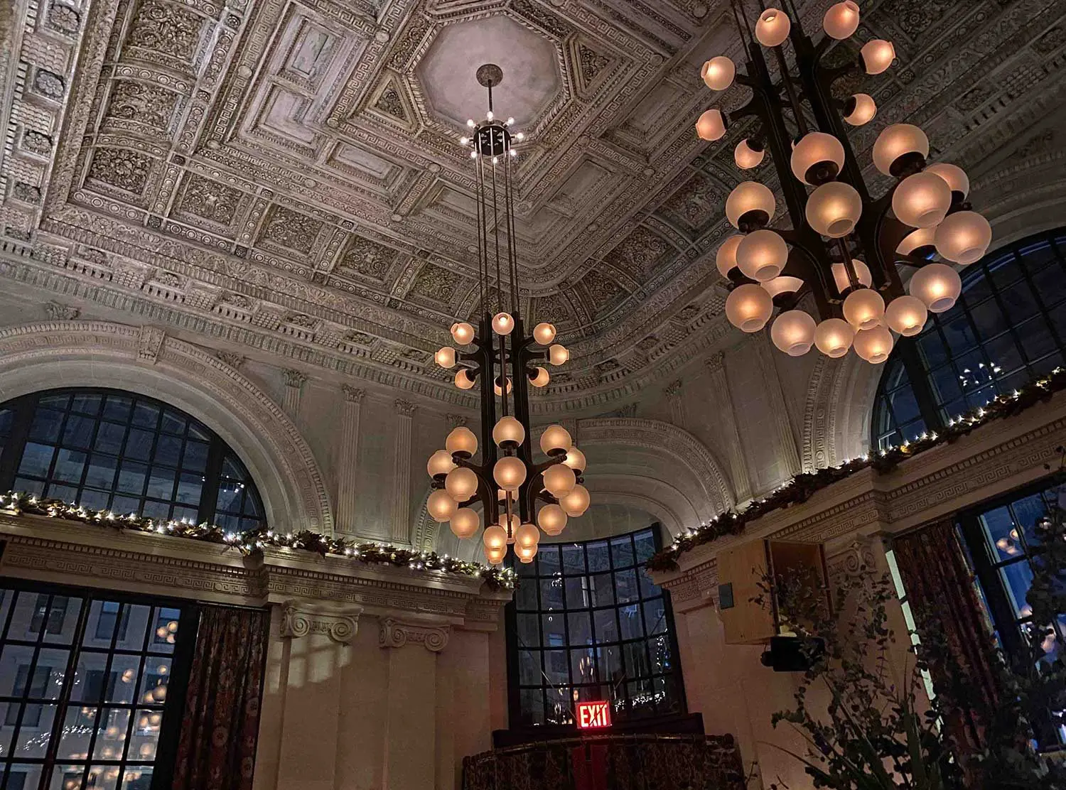 Nine Orchard The stunning Swan Room, today a bar occupying the former bank teller room, with vaulted ceilings, luxurious booths and pink Tennessee marble walls