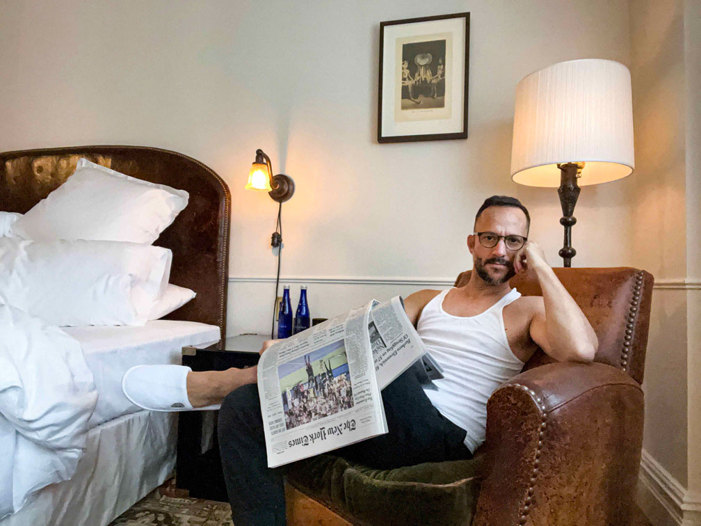 The Ned Nomad Settled in my room reading the NY Times, it feels just like home
