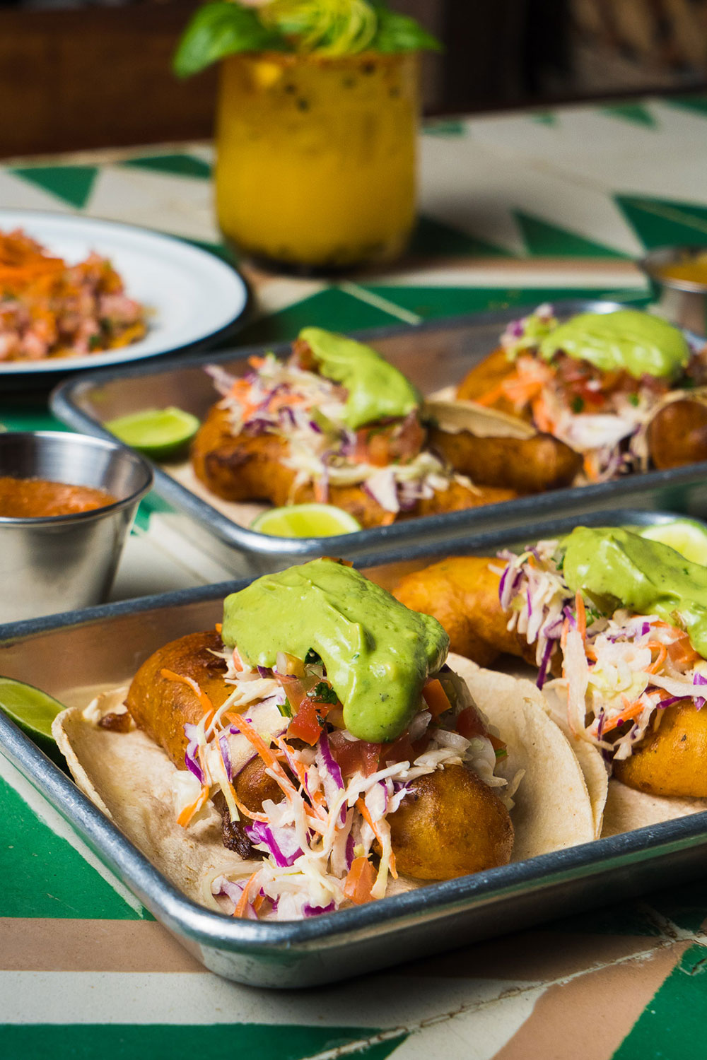 Fish tacos are a specialty at Barracuda Cantina