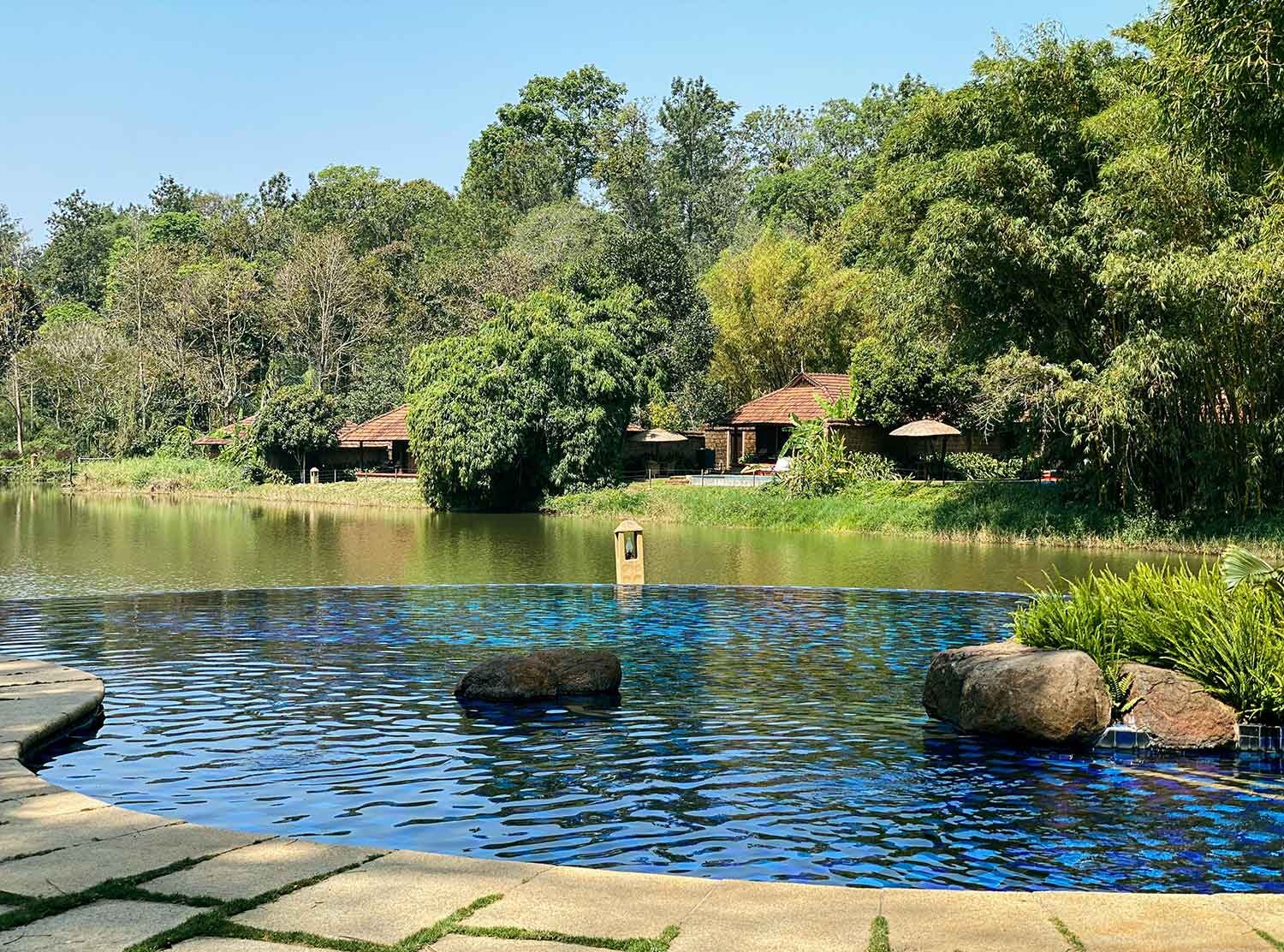 Evolve Back, Coorg The slightly hidden infinity pool overlooking the lake